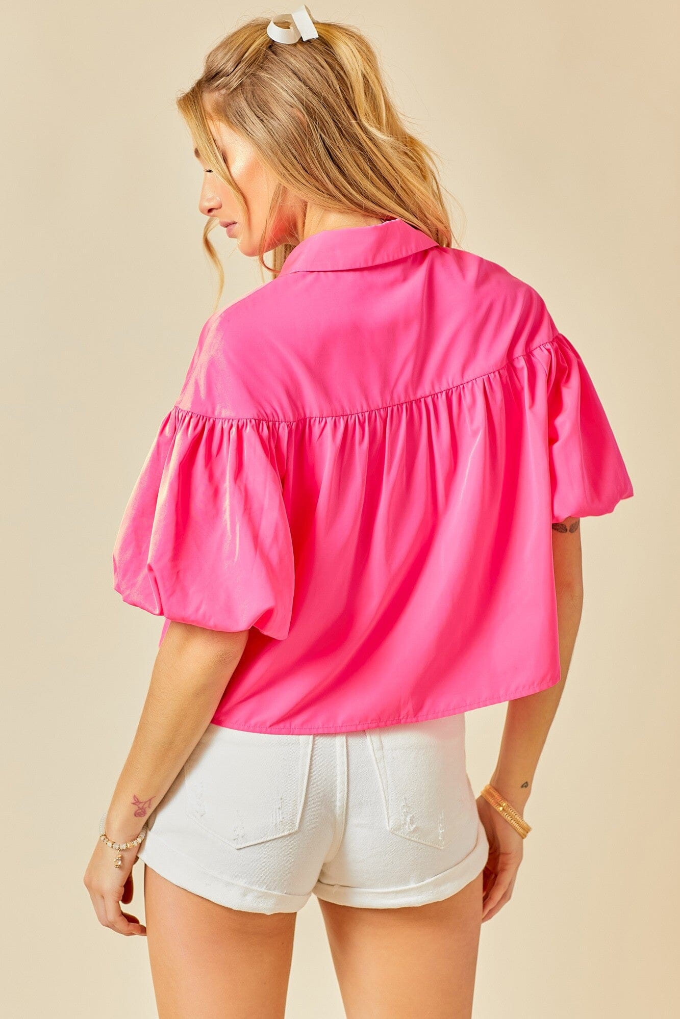 Button Button Sleeve Top day + moon 