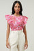 Caicos Floral Vance Button Front Blouse Sugarlips 