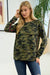 Camo French Terry Top with Striped Detail Doe & Rae 