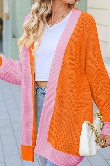 Casual Shift Colorblock Cardigan Kentce 