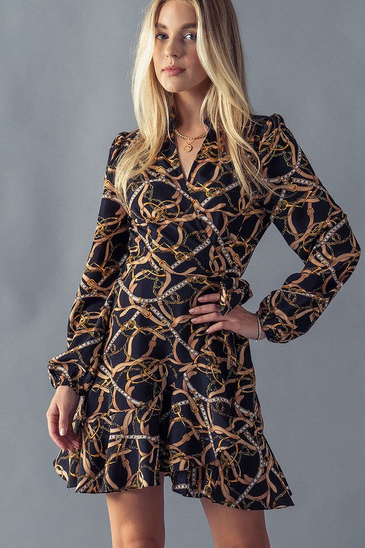 Chain Print Wrap Dress Trend Notes 