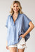 Chambray Drop Shoulder Top First Love 