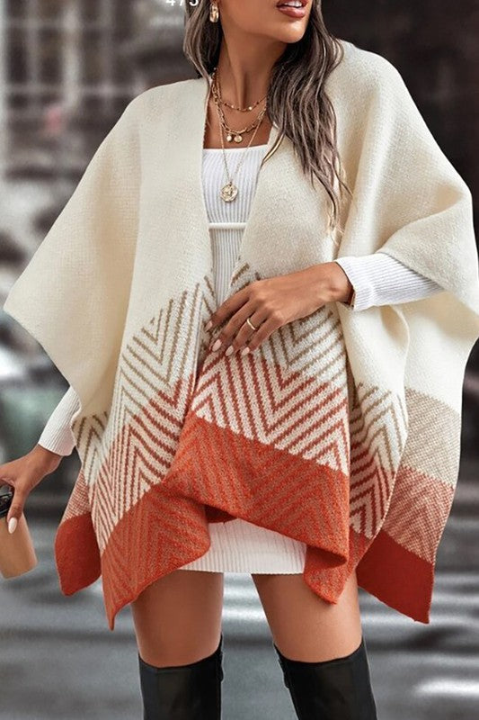 Chevron Pattern Cape cezele 