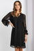 Chiffon Bubble Sleeve Shift Dress supreme fashion 