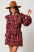 Christmas Plaid Ruffled Dress fantastic fawn 