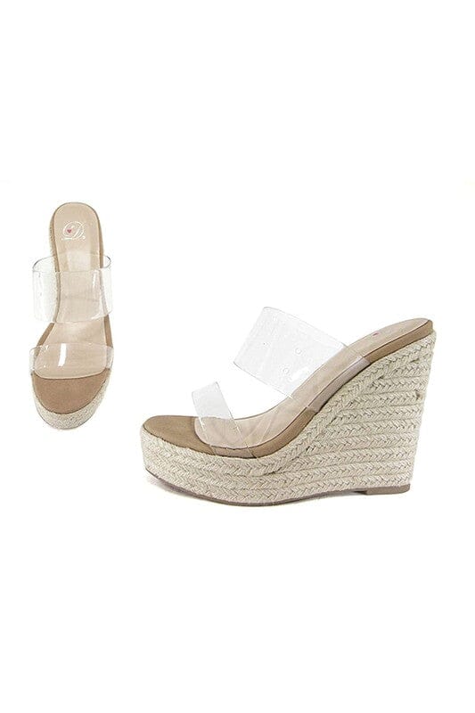 Clear Espadrille Wedges Let's See Style 