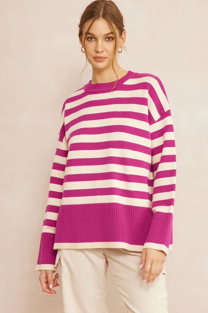 Coastal Striped Sweater entro 