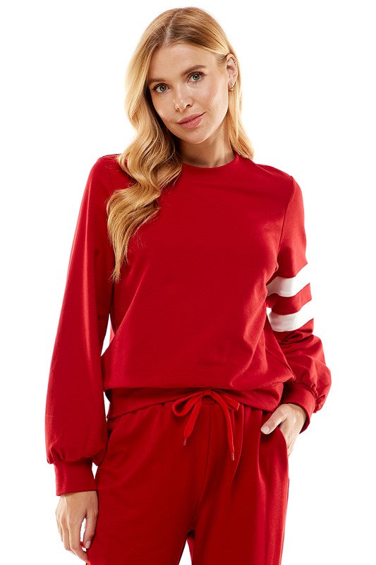 Collegiate Stripe Sweatshirt TCEC 