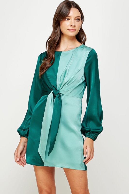 Colorblock Knot Front Dress Strut and Bolt 