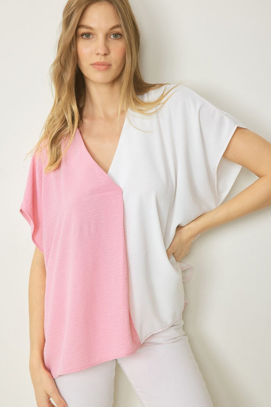 Colorblock V-Neck entro 