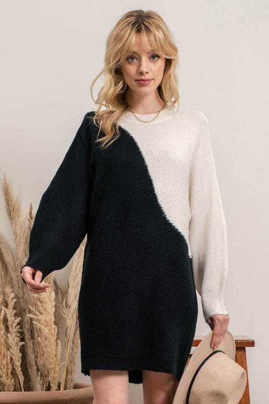 Colorblock Wave Dress Blu Pepper 