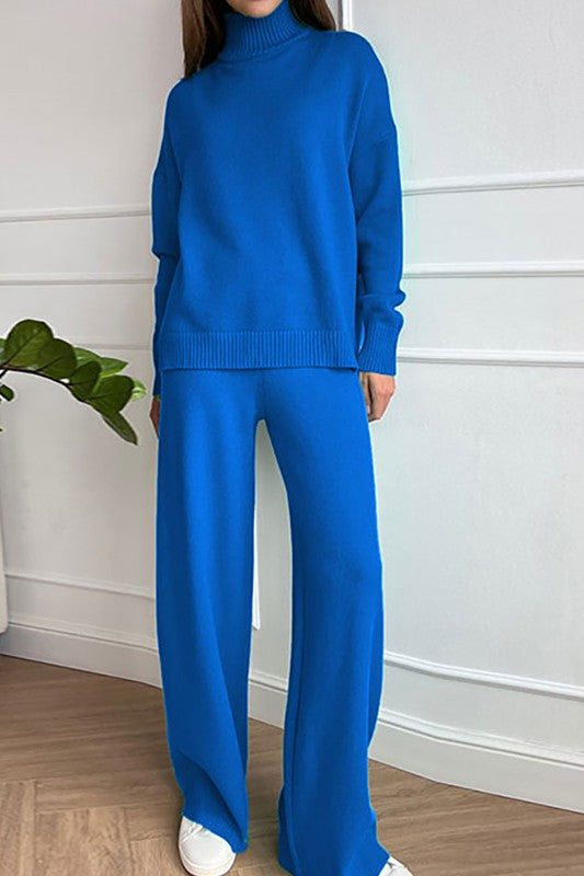 Colored Knit Flare Set cezele 
