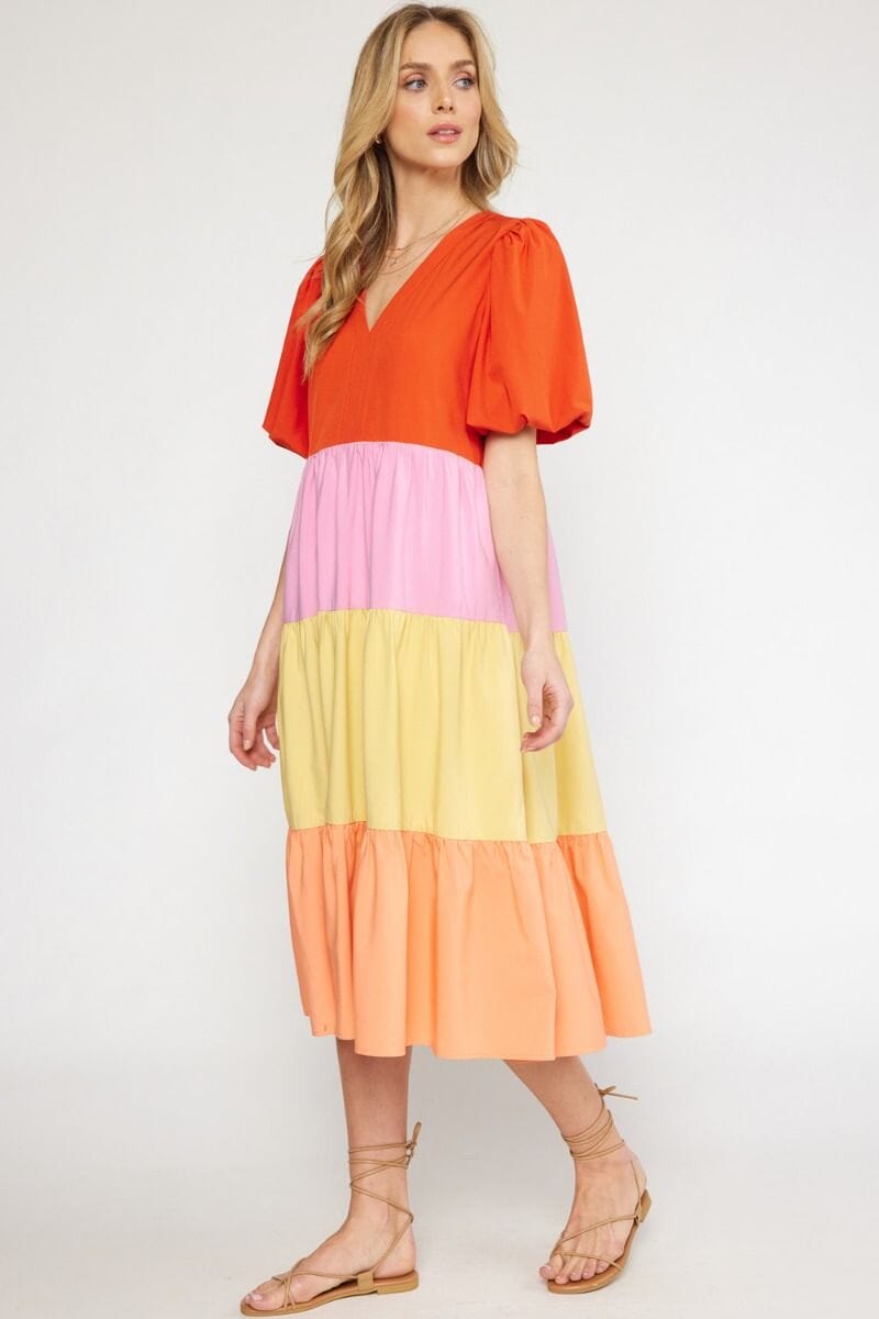 Coral Colorblock Midi entro 