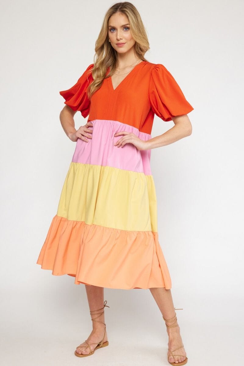 Coral Colorblock Midi entro 