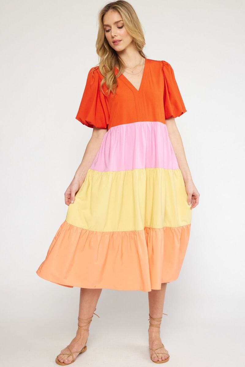 Coral Colorblock Midi entro 
