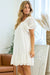 Cotton Eyelet Puff Sleeve Babydoll Dress Doe & Rae 