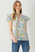 Cotton Floral Flutter Sleeve Top entro 