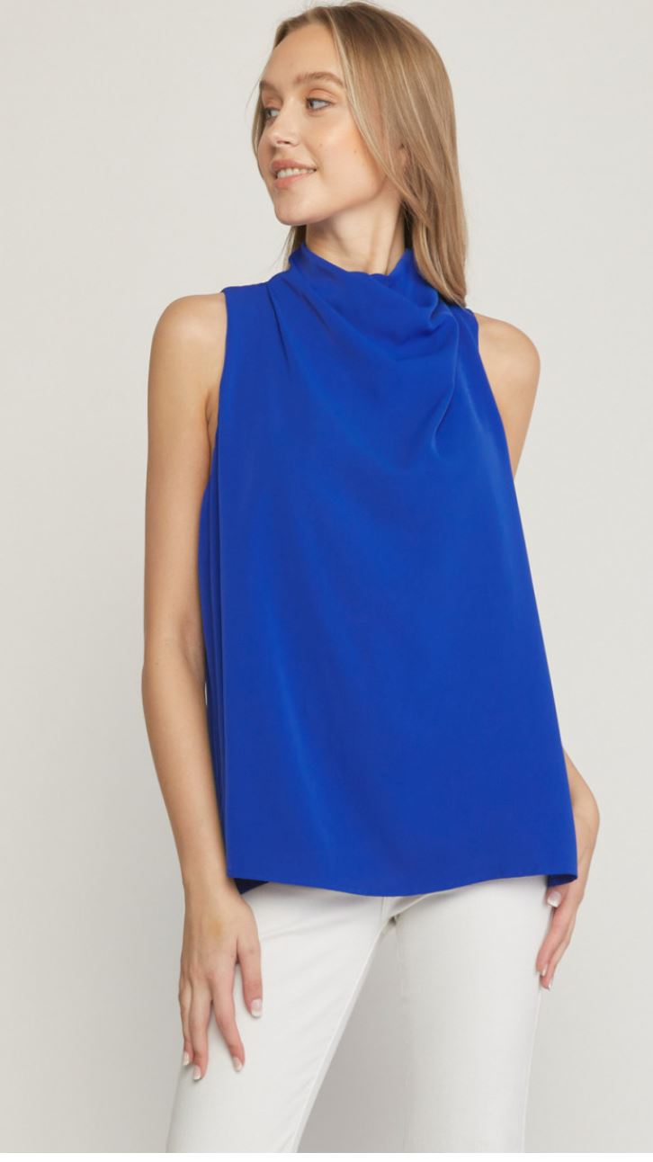 Cowl Neck Sleeveless Top entro 