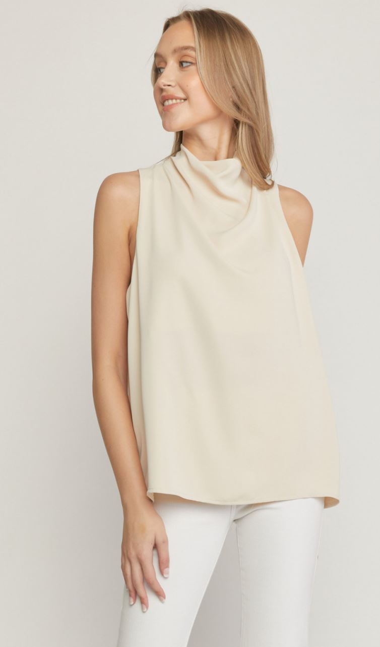 Cowl Neck Sleeveless Top entro 