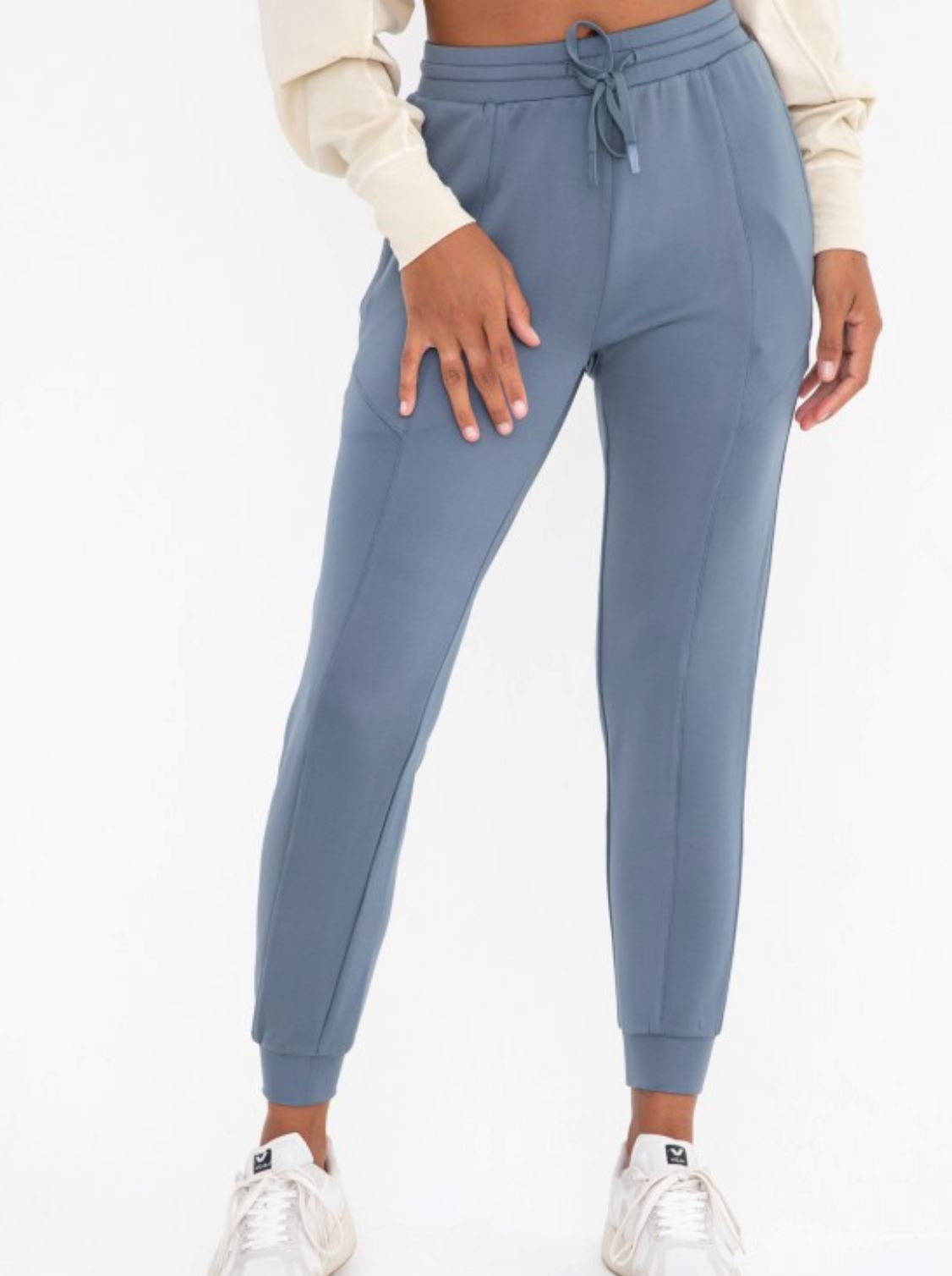 Cuffed Joggers with Zippered Pockets Mono B 