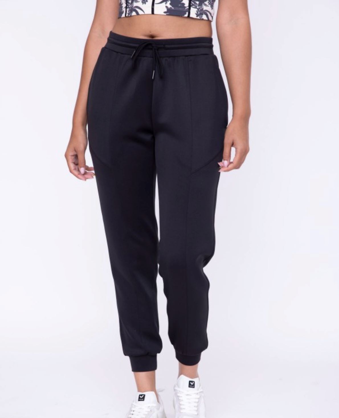 Cuffed Joggers with Zippered Pockets Mono B 