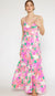 Cut Out Front Floral Midi entro 