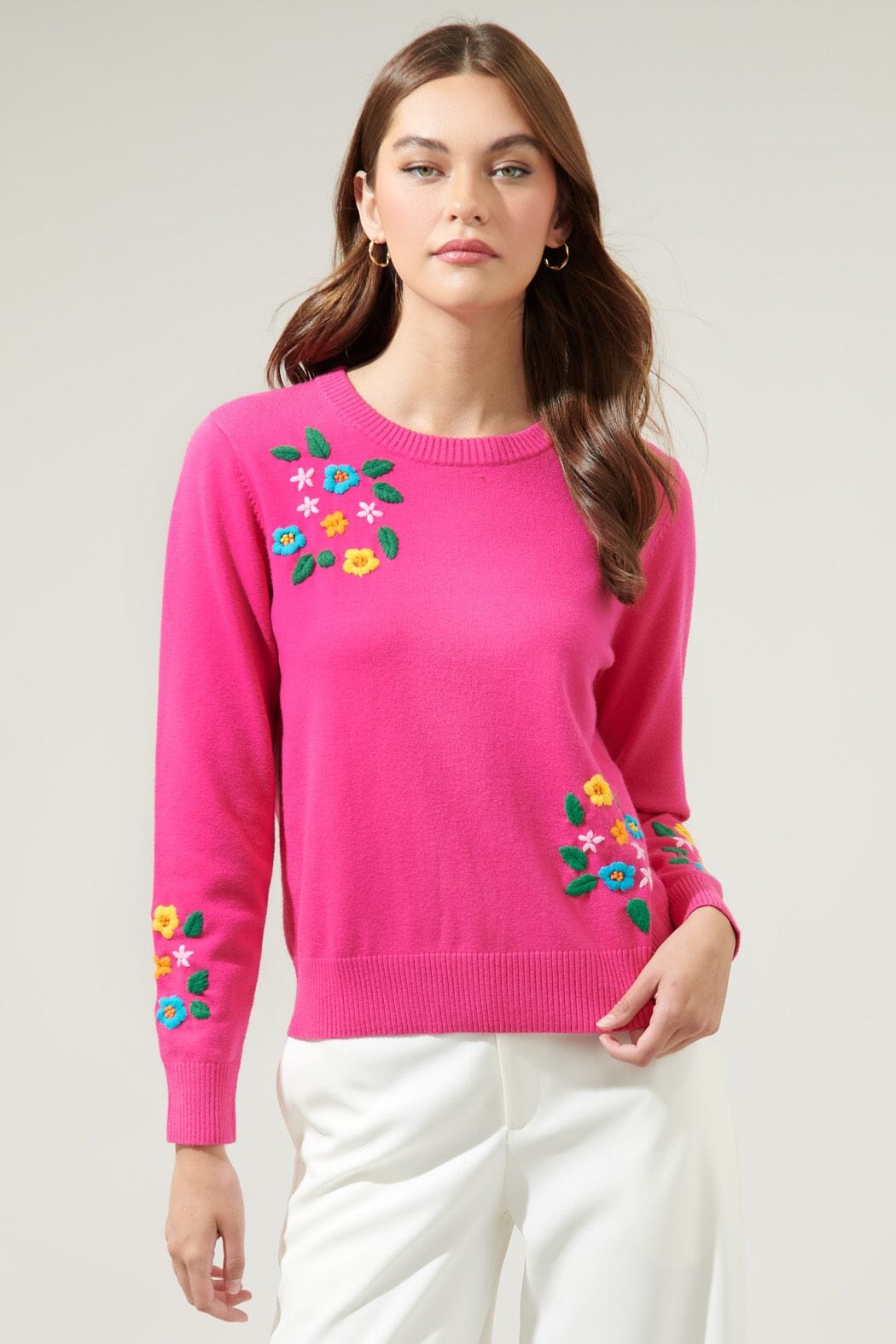 Dandy Bouquet Crew Neck Sweater Sugarlips 