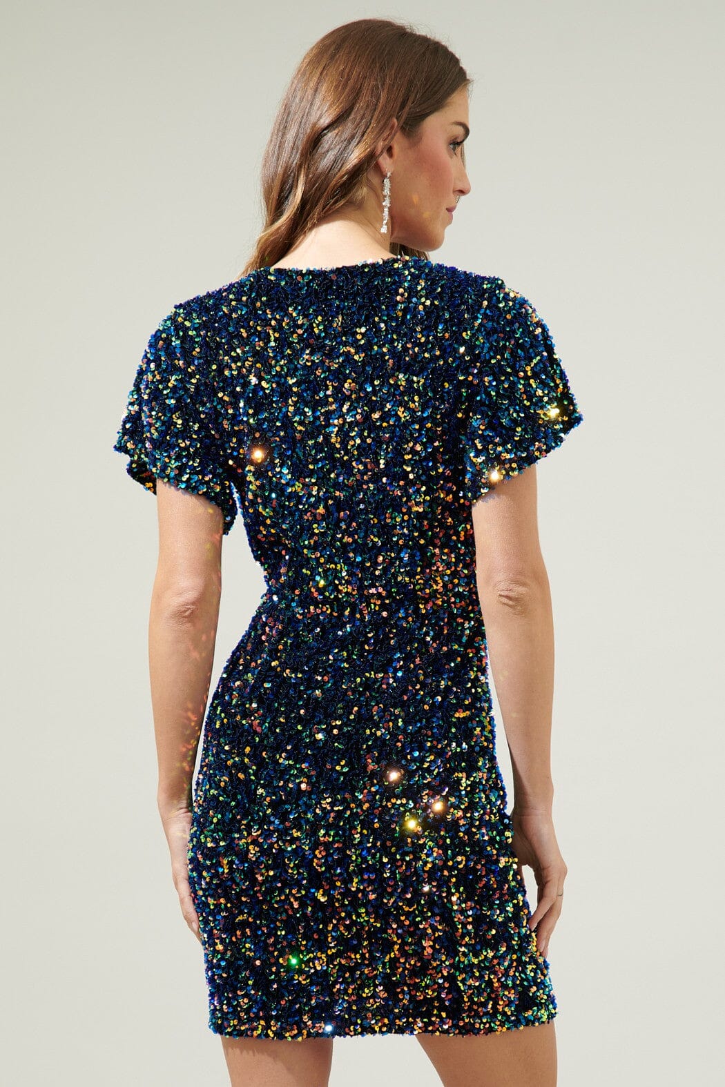 Darla Dazzle Velvet Sequin Midi Dress Sugarlips 