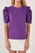 Electric Violet Mixed Media Tee English Factory 