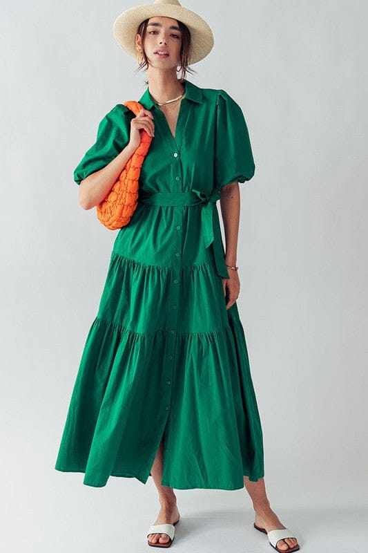 Elsie Poplin Puff Sleeve Maxi Trend Notes 