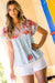 Embroidered Babydoll Top thml 