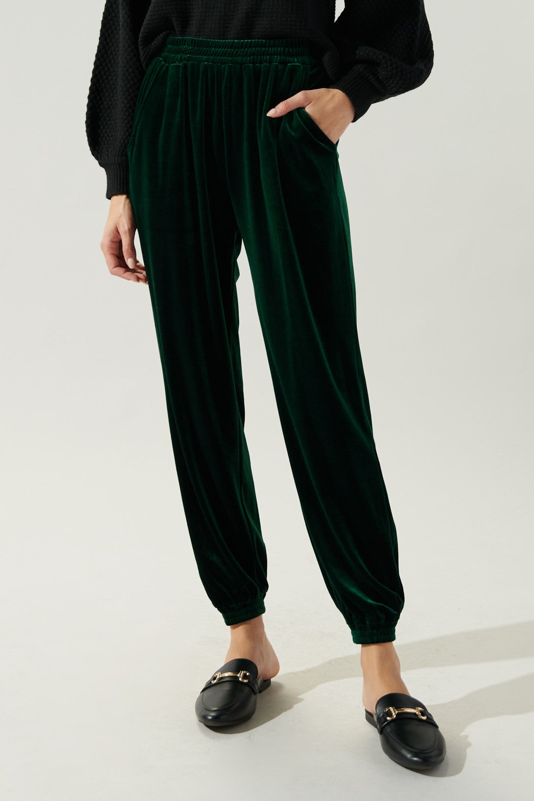 Everson Velvet Jogger Pants Sugarlips 