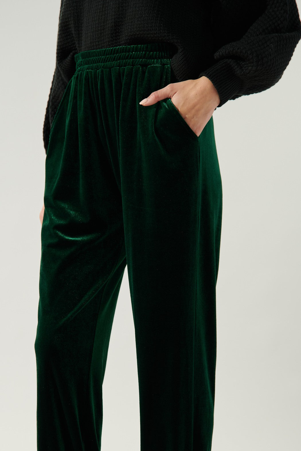 Everson Velvet Jogger Pants Sugarlips 