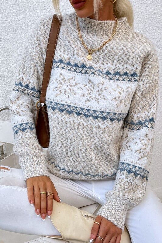 Fair Isle Snowflake Sweater Shewin 