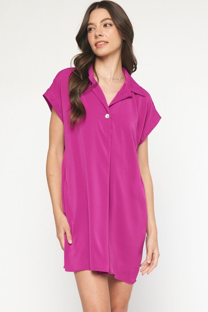 Fall Collared Popover Dress entro 