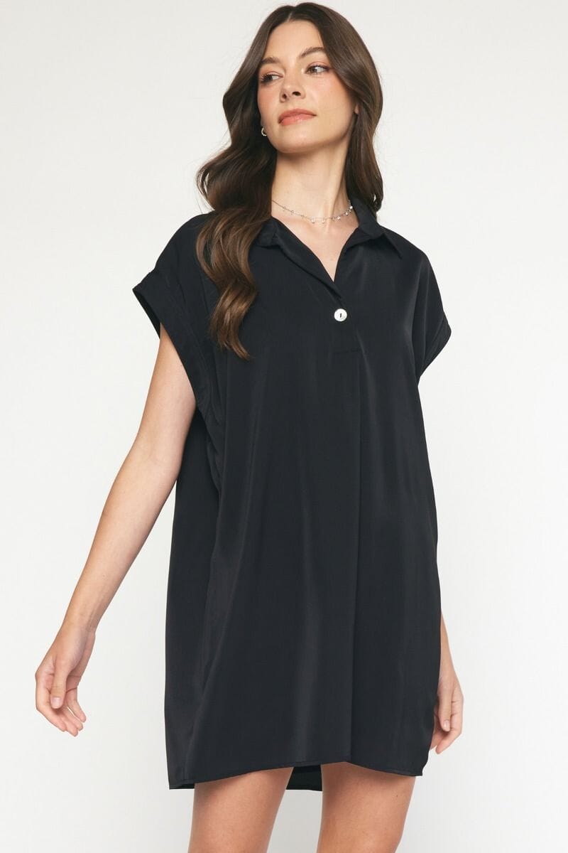 Fall Collared Popover Dress entro 