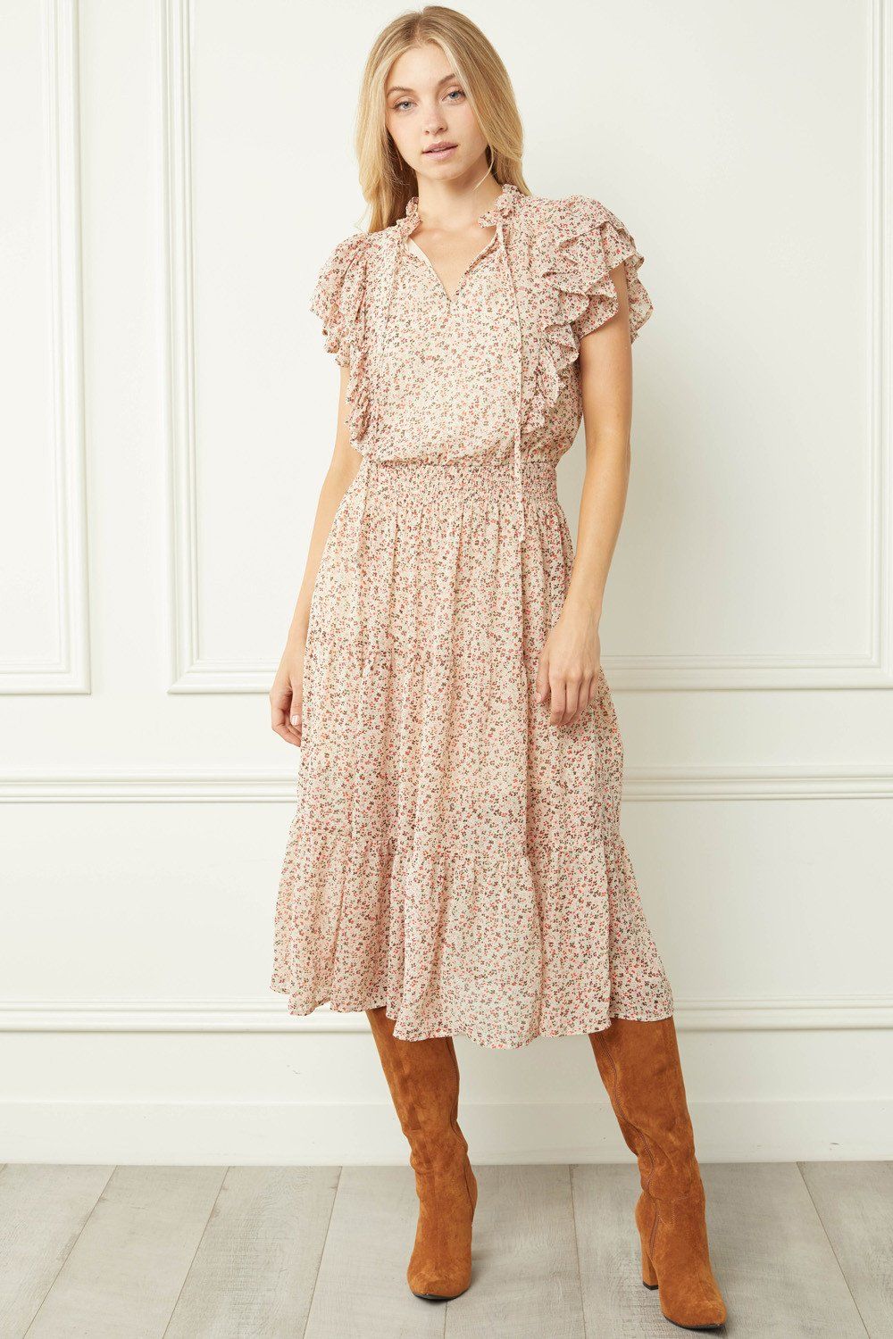 Fall Floral Midi dresses entro 