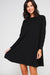 Fall Solid Swing Dress 2 hearts 