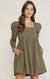Fall Square Neck Puff Sleeve Dress entro 