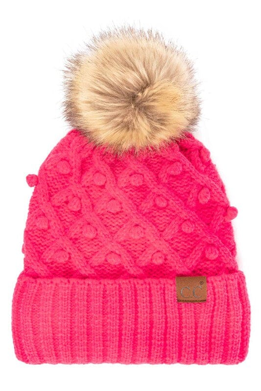 Faux Fur Pom Pom Hat hana 