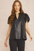 Faux Leather Puff Sleeve Top entro 