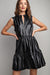 Faux Sleeveless Tiered Faux Leather Dress Eesome 