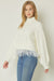 Feather Hem Mock Neck Sweater entro 