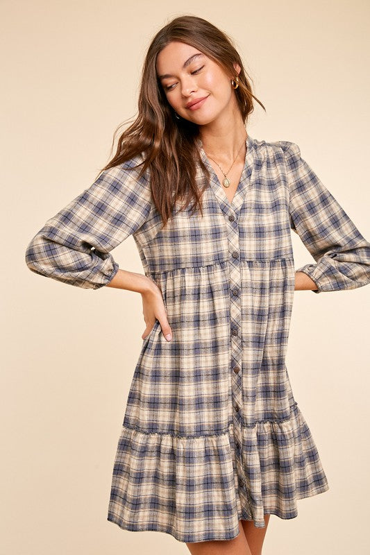 Flannel Plaid Popover In Loom 