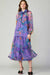 FLORAL ORGANZA LONG DRESS W/CAMI LINING current air 