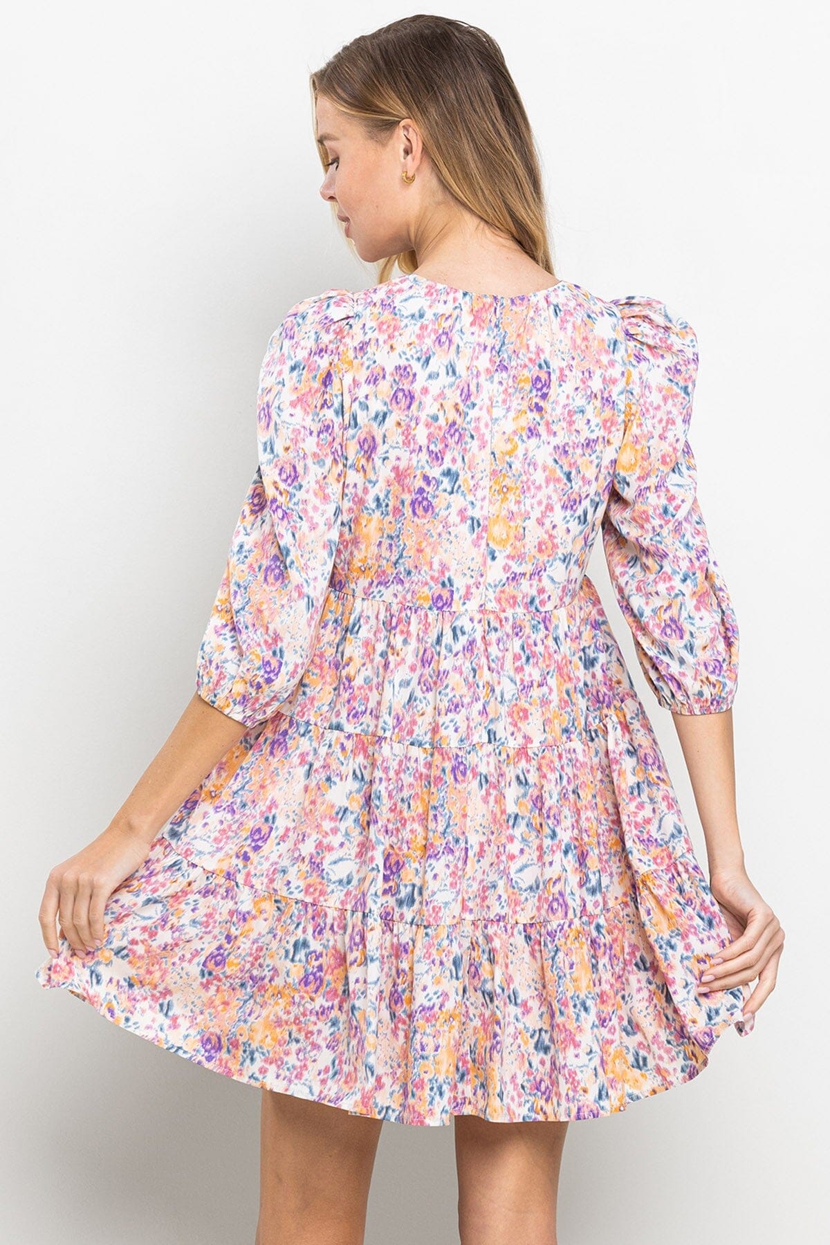 Floral Print Bubble Dress TCEC 