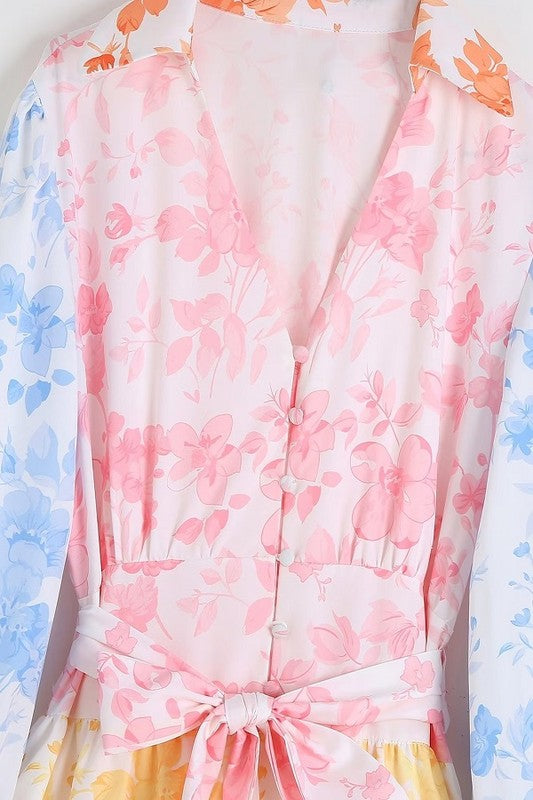 Floral Print Layered Maxi Sundayup 