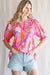 Floral Print Puff Sleeve Smock Blouse Jodifl 