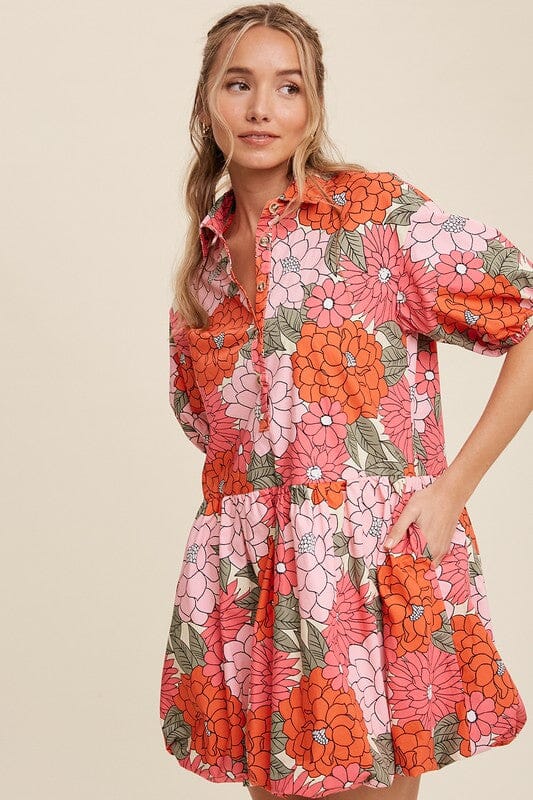 Flower Power Bubble Hem Shirt Dress listicle 