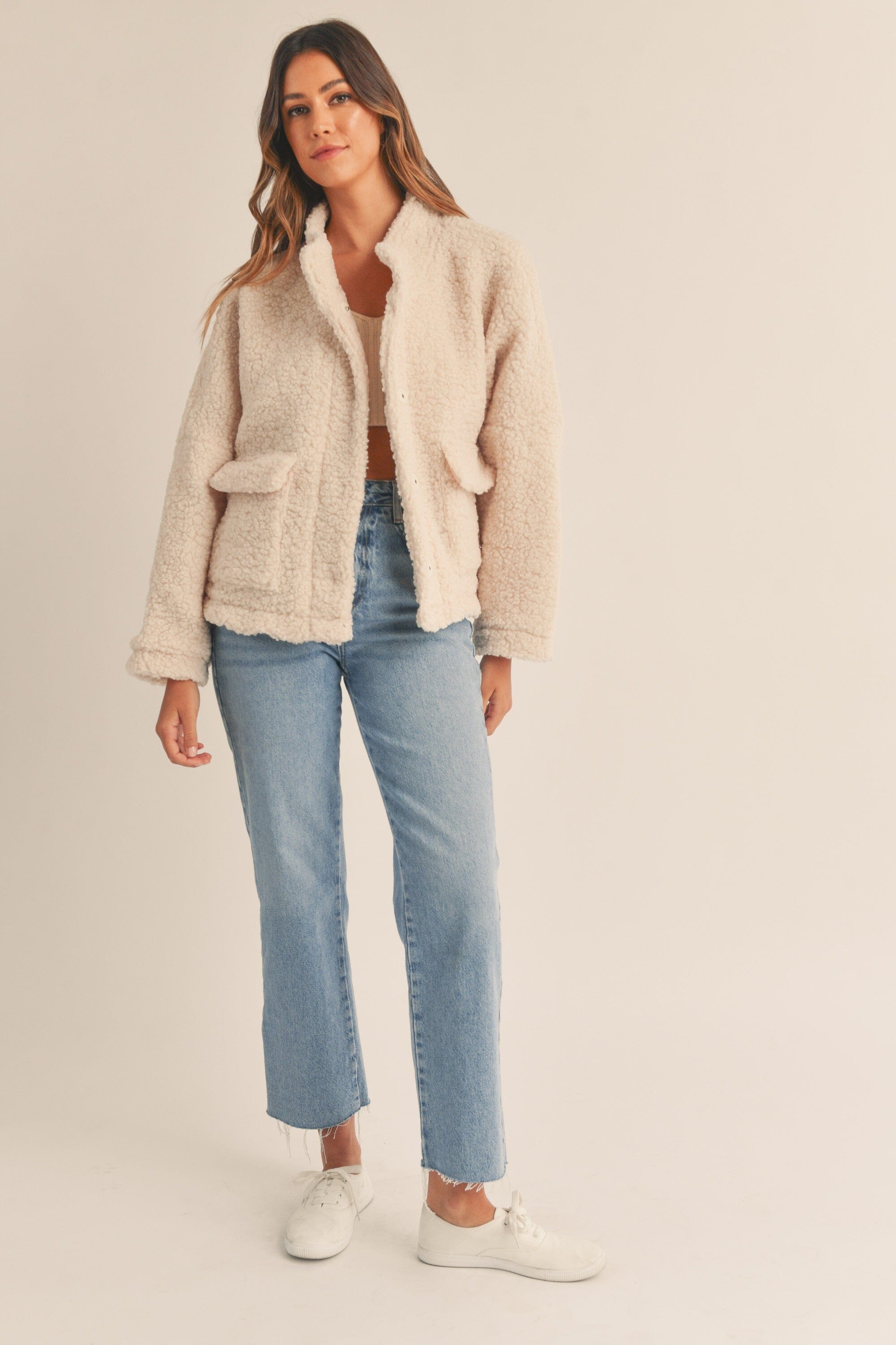 Fluffy Pocket Detail Jacket Mable 